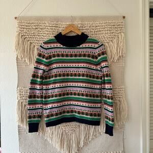 J Crew Kris All Over Fair Isle Sweater
